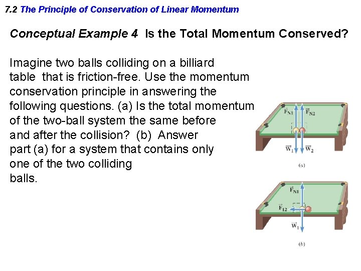 7. 2 The Principle of Conservation of Linear Momentum Conceptual Example 4 Is the 7. 2 The Principle of Conservation of Linear Momentum Conceptual Example 4 Is the