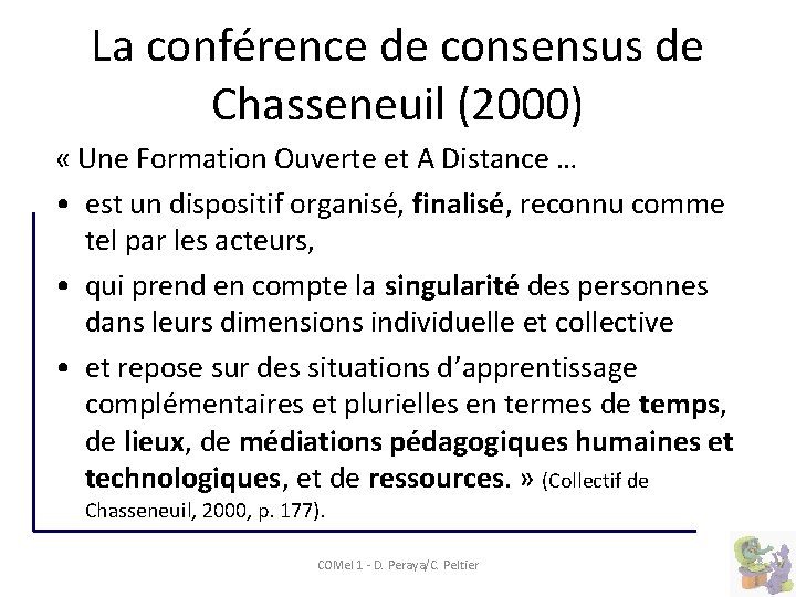La conférence de consensus de Chasseneuil (2000) « Une Formation Ouverte et A Distance