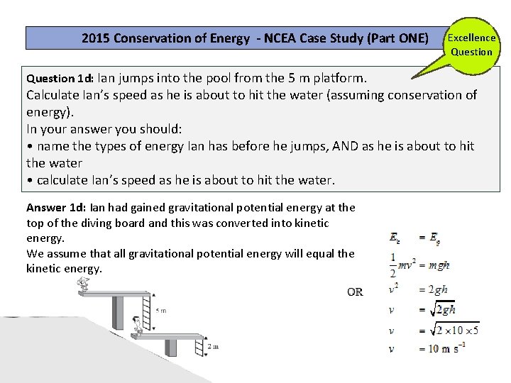 2015 Conservation of Energy - NCEA Case Study (Part ONE) Question 1 d: Ian