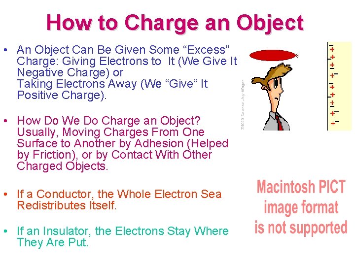 How to Charge an Object • An Object Can Be Given Some “Excess” Charge: