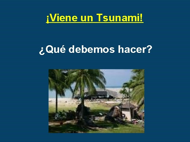 ¡Viene un Tsunami! ¿Qué debemos hacer? 