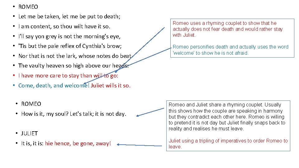  • ROMEO • Let me be taken, let me be put to death;