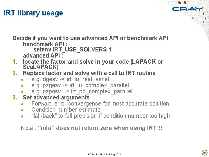 IRT library usage Decide if you want to use advanced API or benchmark API