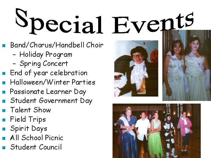 n n n n n Band/Chorus/Handbell Choir – Holiday Program – Spring Concert End n n n n n Band/Chorus/Handbell Choir – Holiday Program – Spring Concert End