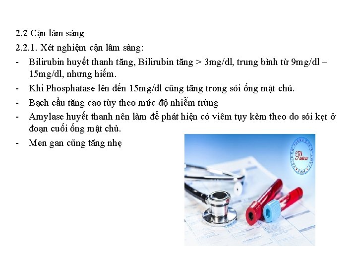 2. 2 Cận lâm sàng 2. 2. 1. Xét nghiệm cận lâm sàng: -