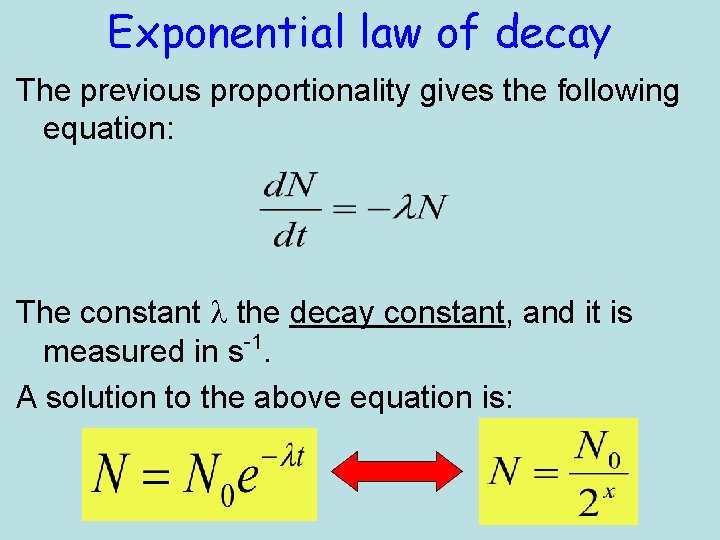 Radioactivity And Radioisotopes Halflife Exponential Law Of Decay - Exponen...