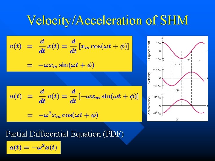 Velocity/Acceleration of SHM Partial Differential Equation (PDF) 