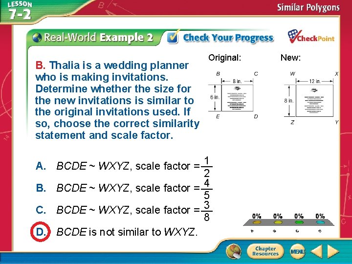 B. Thalia is a wedding planner who is making invitations. Determine whether the size