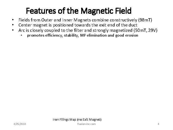 Features of the Magnetic Field • Fields from Outer and Inner Magnets combine constructively