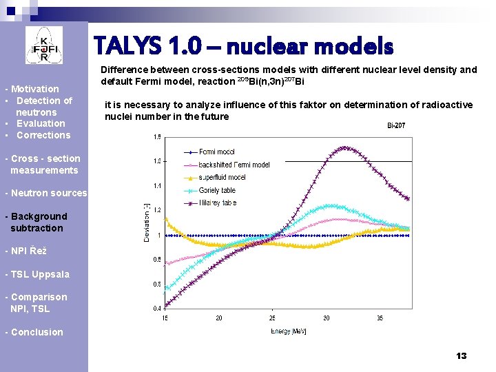 TALYS 1. 0 – nuclear models - Motivation • Detection of neutrons • Evaluation