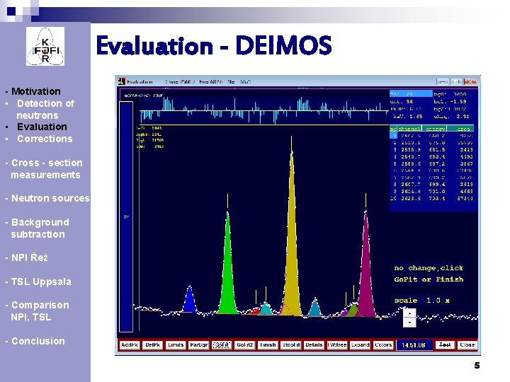 Evaluation - DEIMOS - Motivation • Detection of neutrons • Evaluation • Corrections -
