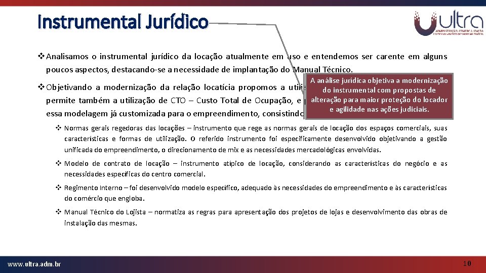 Instrumental Jurídico v Analisamos o instrumental jurídico da locação atualmente em uso e entendemos