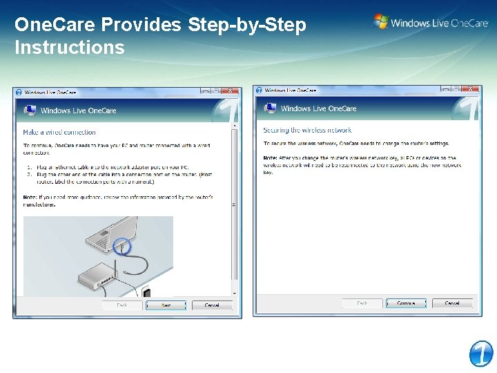 One. Care Provides Step-by-Step Instructions 