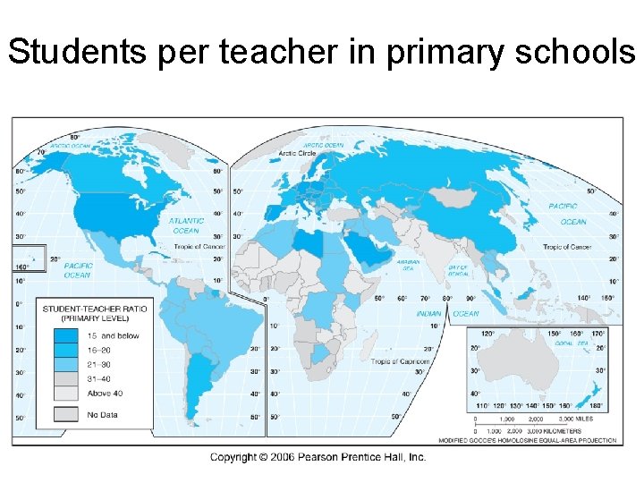 Students per teacher in primary schools 