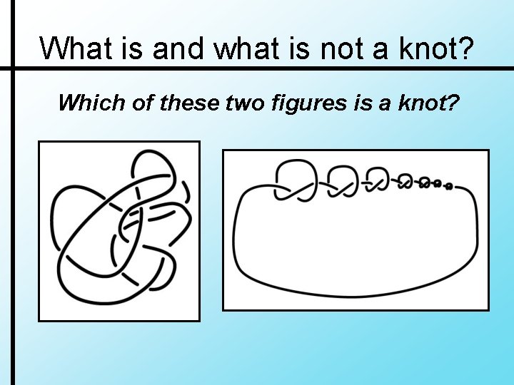 What is and what is not a knot? Which of these two figures is