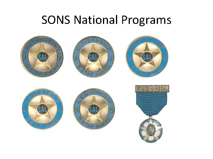 SONS National Programs 