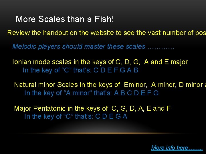 More Scales than a Fish! Review the handout on the website to see the