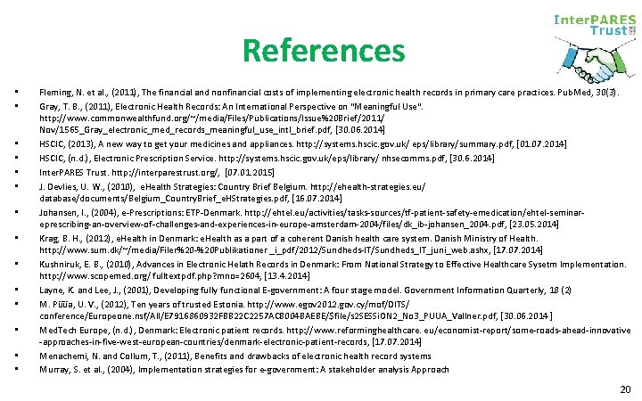 References • • • • Fleming, N. et al. , (2011), The financial and References • • • • Fleming, N. et al. , (2011), The financial and
