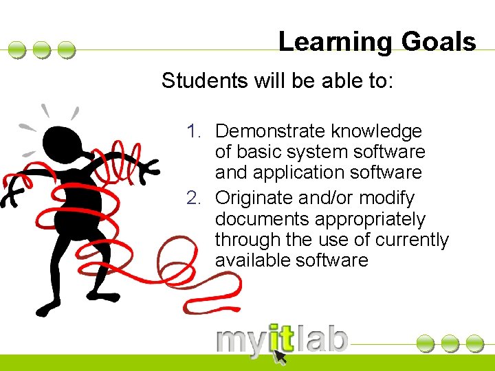 Learning Goals Students will be able to: 1. Demonstrate knowledge of basic system software