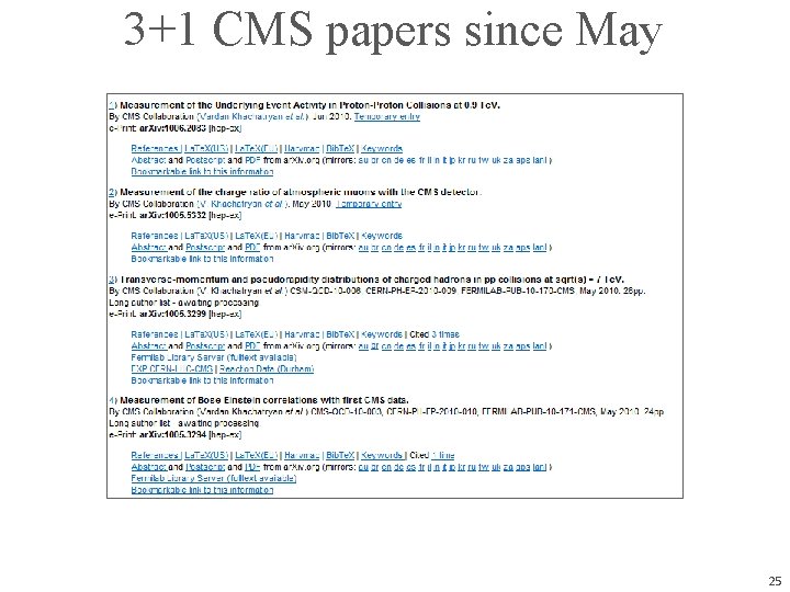 3+1 CMS papers since May 25 