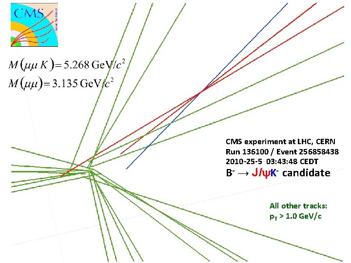 CMS experiment at LHC, CERN Run 136100 / Event 256858438 2010 -25 -5 03: