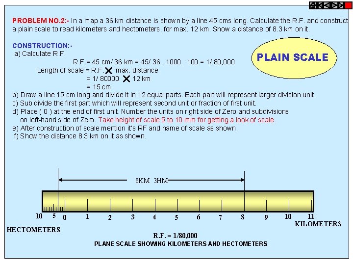 PROBLEM NO. 2: - In a map a 36 km distance is shown by PROBLEM NO. 2: - In a map a 36 km distance is shown by