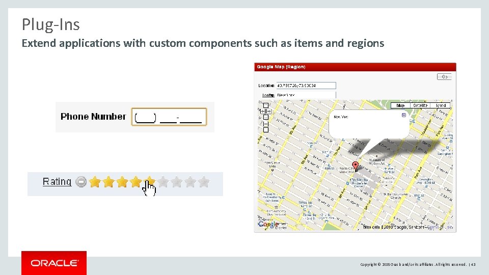 Plug-Ins Extend applications with custom components such as items and regions Copyright © 2015 Plug-Ins Extend applications with custom components such as items and regions Copyright © 2015
