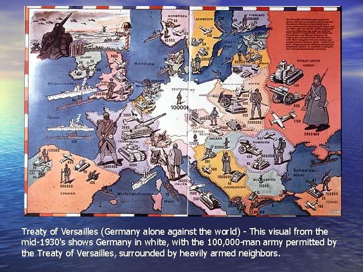 Treaty of Versailles (Germany alone against the world) - This visual from the mid-1930's