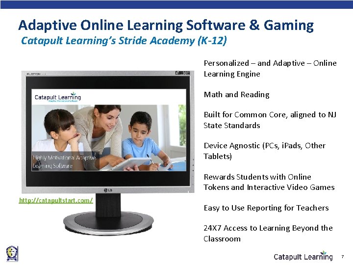 Adaptive Online Learning Software & Gaming Catapult Learning’s Stride Academy (K-12) Personalized – and