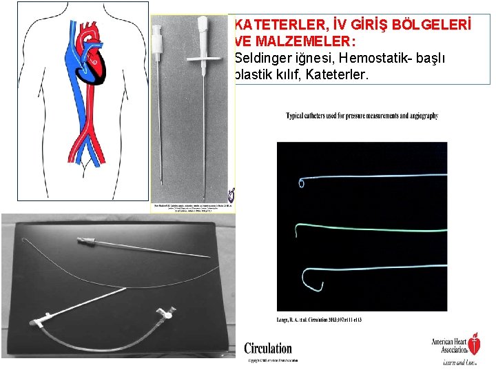 KATETERLER, İV GİRİŞ BÖLGELERİ VE MALZEMELER: Seldinger iğnesi, Hemostatik- başlı plastik kılıf, Kateterler. 