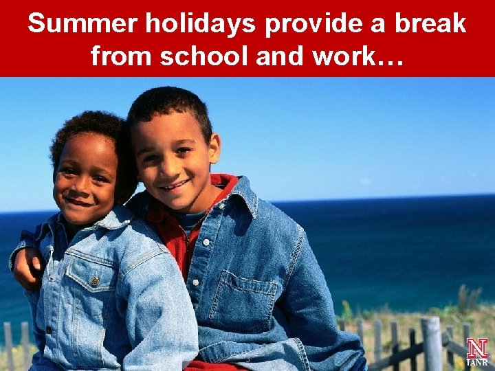 Summer holidays provide a break from school and work… 3 Summer holidays provide a break from school and work… 3