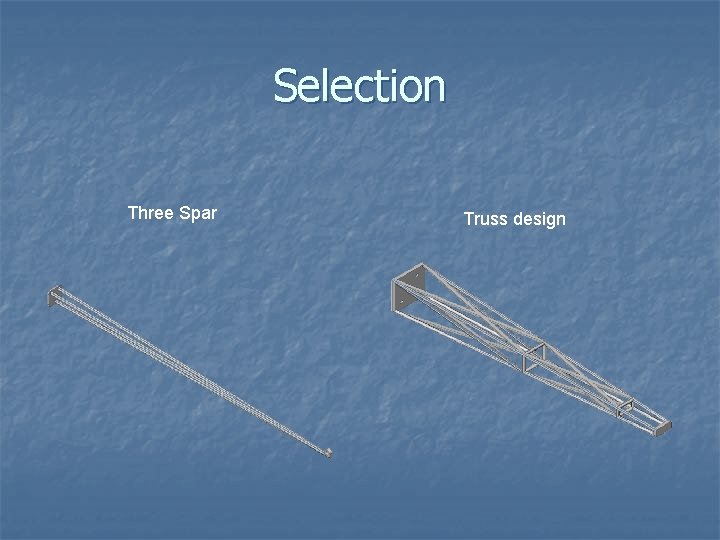 Selection Three Spar Truss design Selection Three Spar Truss design