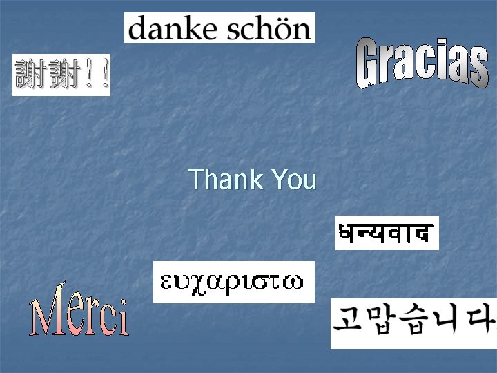 Thank You Thank You