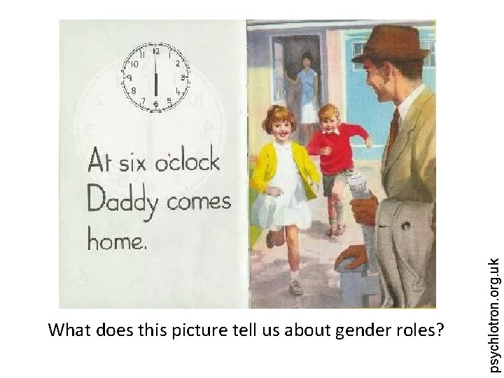 psychlotron. org. uk What does this picture tell us about gender roles? 