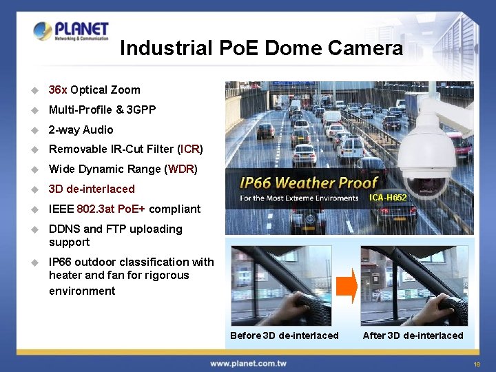 Industrial Po. E Dome Camera u 36 x Optical Zoom u Multi-Profile & 3