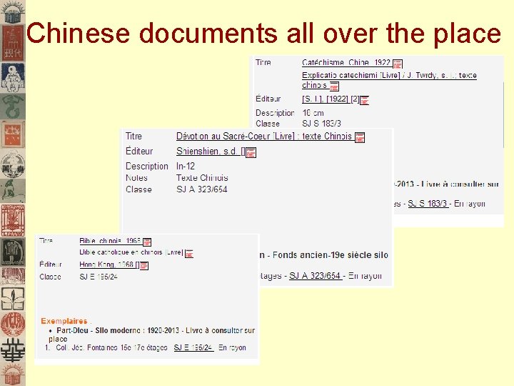 Chinese documents all over the place 