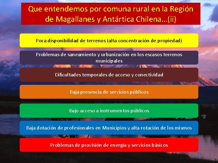 Que entendemos por comuna rural en la Región de Magallanes y Antártica Chilena…(ii) Poca