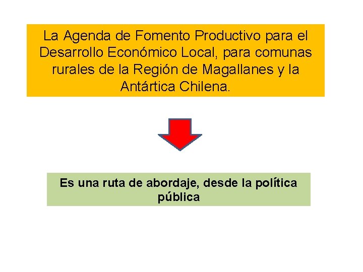 La Agenda de Fomento Productivo para el Desarrollo Económico Local, para comunas rurales de