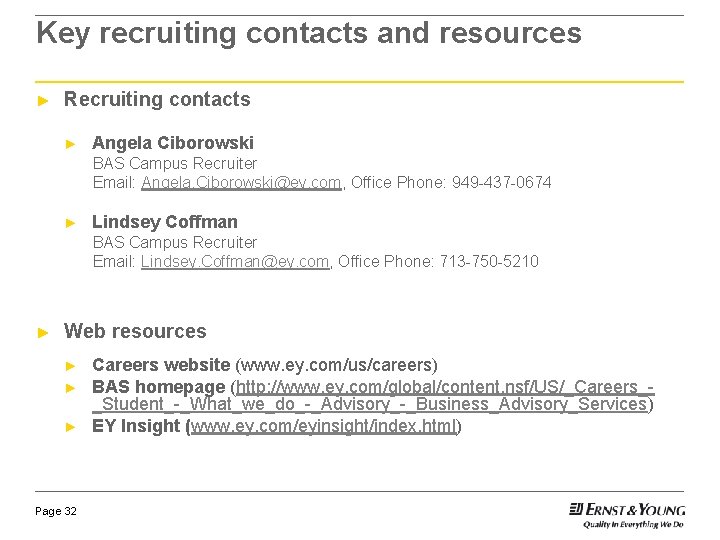 Key recruiting contacts and resources ► Recruiting contacts ► Angela Ciborowski BAS Campus Recruiter Key recruiting contacts and resources ► Recruiting contacts ► Angela Ciborowski BAS Campus Recruiter