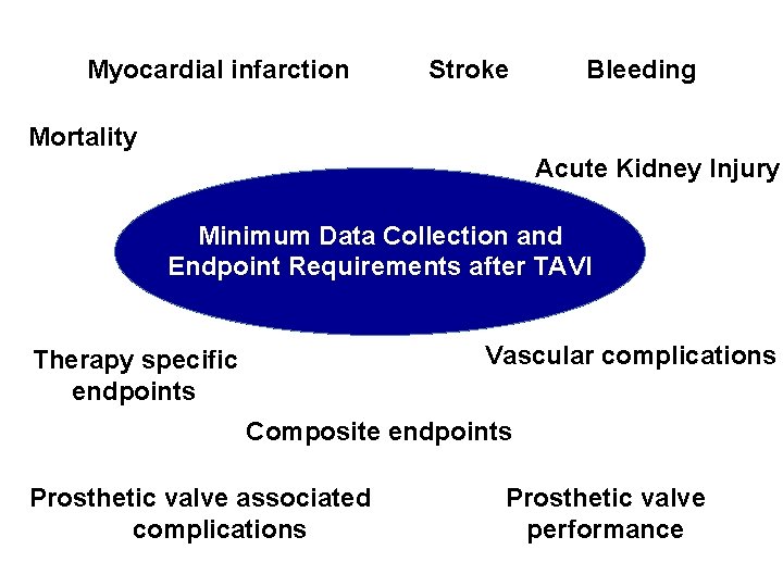Myocardial infarction Stroke Bleeding Mortality Acute Kidney Injury Minimum Data Collection and Endpoint Requirements Myocardial infarction Stroke Bleeding Mortality Acute Kidney Injury Minimum Data Collection and Endpoint Requirements