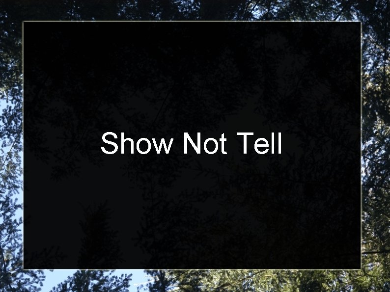 Show Not Tell 