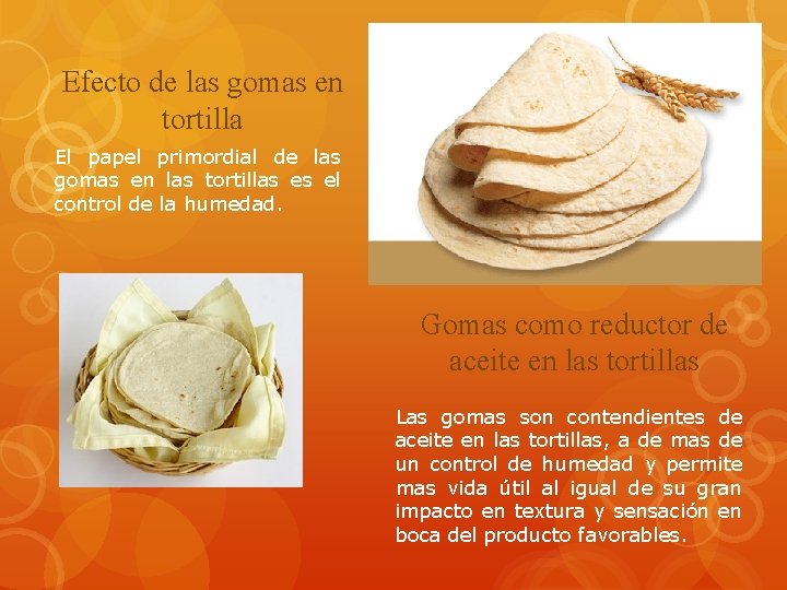 Efecto de las gomas en tortilla El papel primordial de las gomas en las