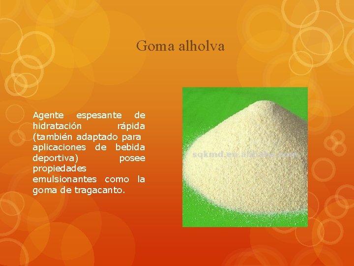 Goma alholva Agente espesante de hidratación rápida (también adaptado para aplicaciones de bebida deportiva)