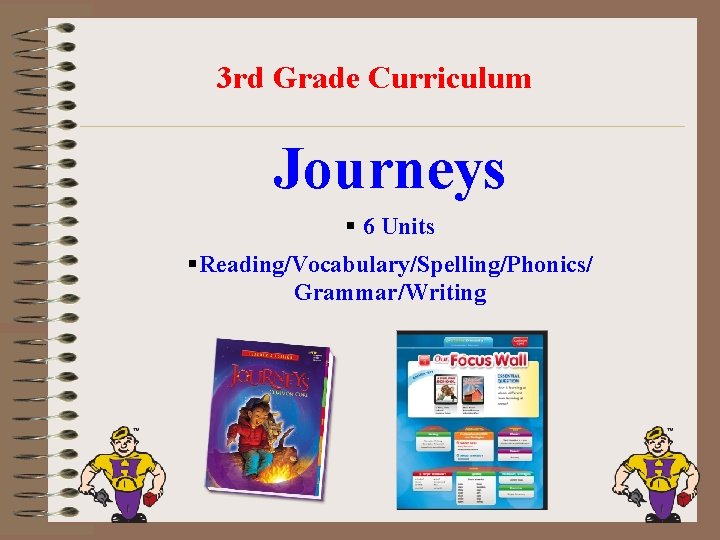 3 rd Grade Curriculum Journeys § 6 Units §Reading/Vocabulary/Spelling/Phonics/ Grammar/Writing 