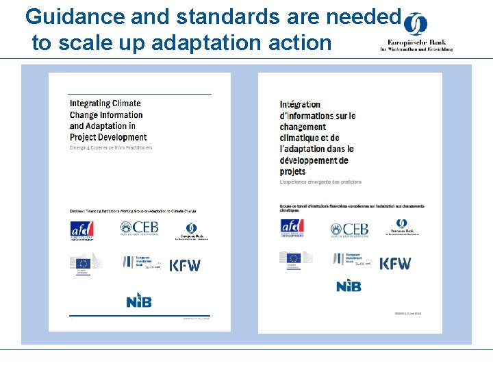 Guidance and standards are needed to scale up adaptation action 