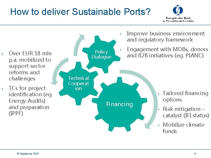 How to deliver Sustainable Ports? • • • Over EUR 18 mln p. a.