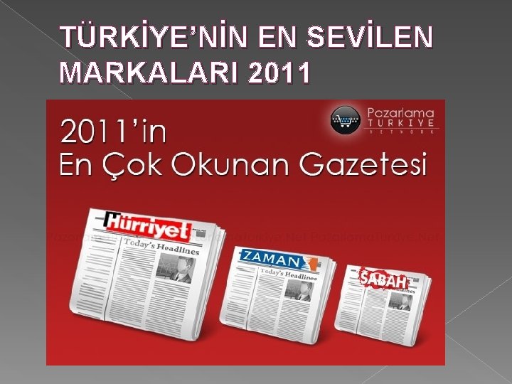 TÜRKİYE’NİN EN SEVİLEN MARKALARI 2011 