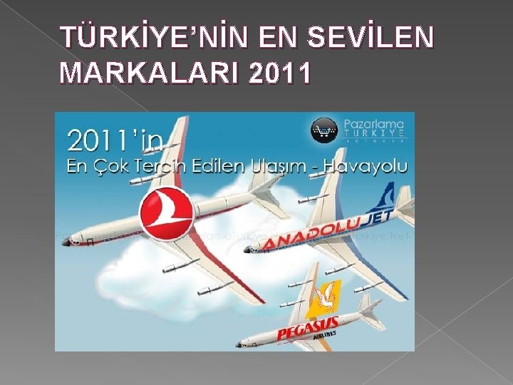 TÜRKİYE’NİN EN SEVİLEN MARKALARI 2011 