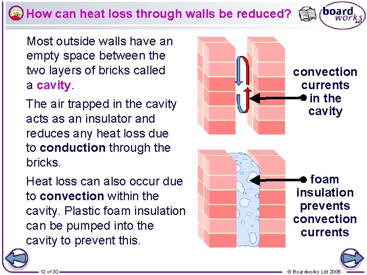 How can heat loss through walls be reduced? Most outside walls have an empty