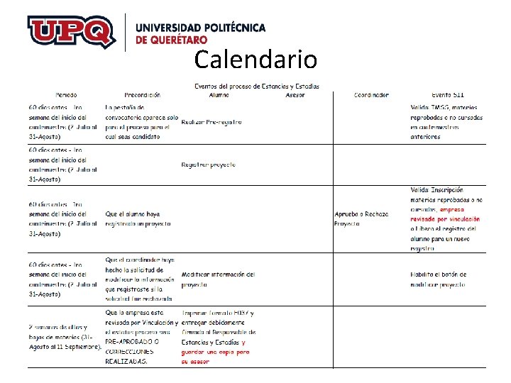 Calendario Calendario